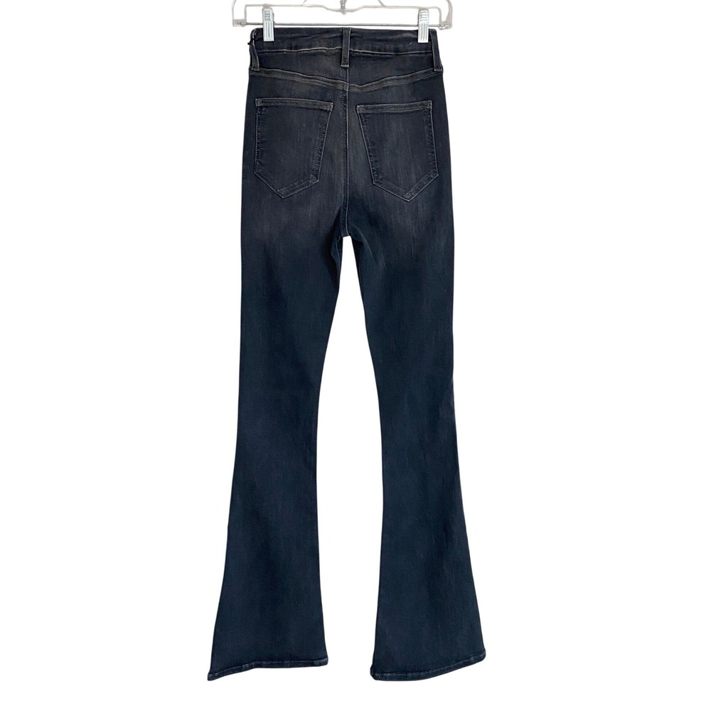 7 For‎ All Mankind Ultra High Rise Flare Jeans No Filter Denim Black Wash 25 NWT - Picture 2 of 12